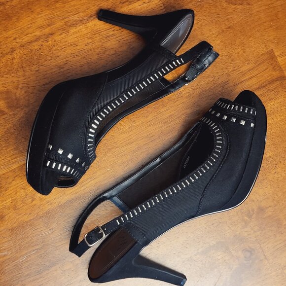 IMPO ~ Sz 10M ~ Mesh and Rhinestone Heels ~ Excellent Condition - Picture 1 of 8